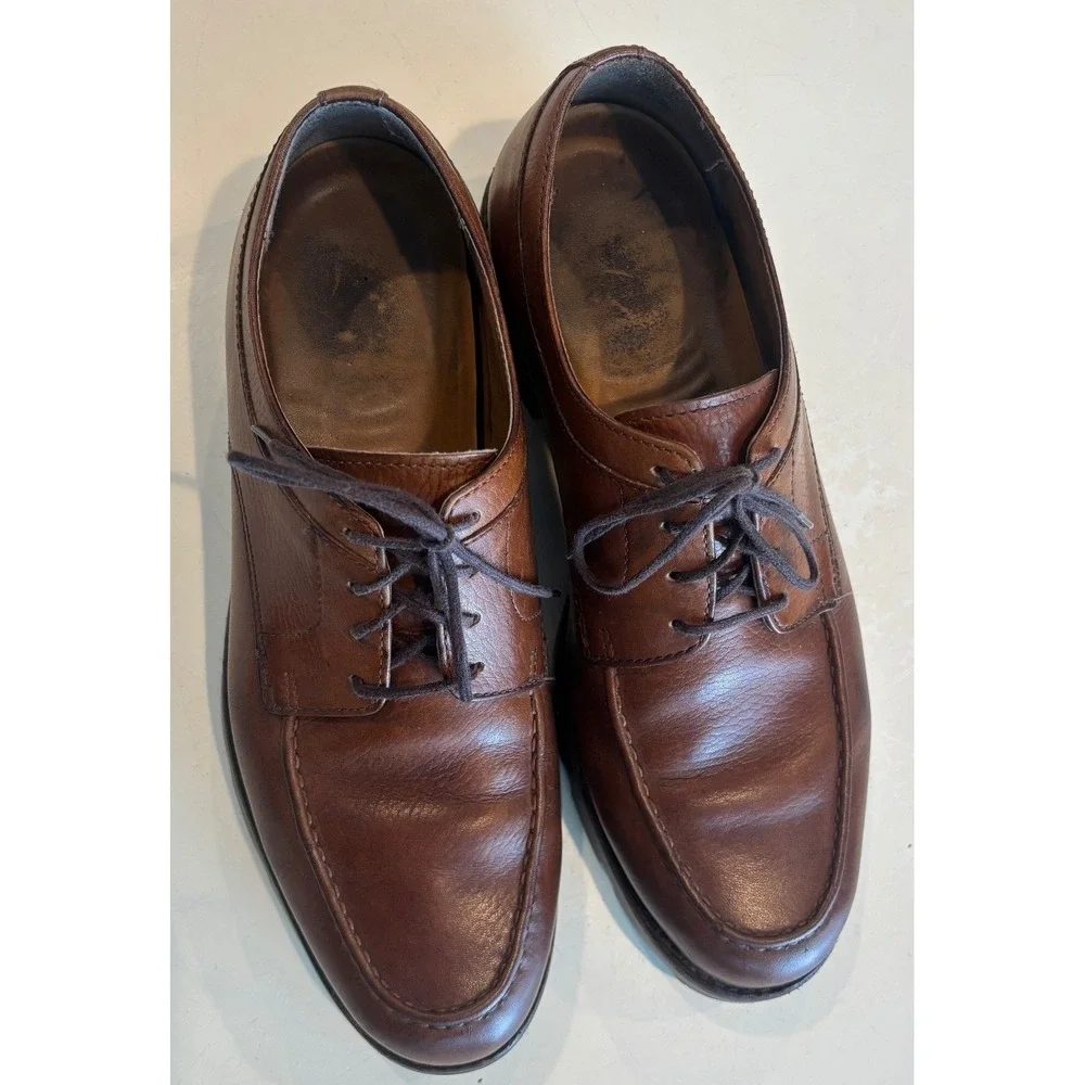 Polo Ralph‎ Lauren Mens Brown Leather Moc Toe Lug Sole Oxford Shoes M7101308-231
